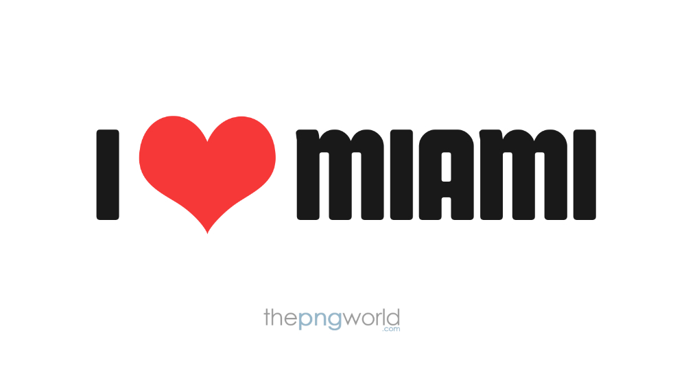 I love Miami US Heart with Text PNG miami,i love miami,text,png,vector,city,banner,lights,welcome,party,cool,heart,love,us,united states